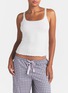 Figure View - Click To Enlarge - SKIMS - Logo Pointelle Lace Trim Cami