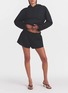 Back View - Click To Enlarge - SKIMS - Woven Cotton Flutter Shorts