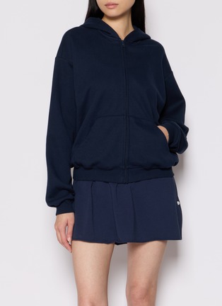 Figure View - Click To Enlarge - SKIMS - Cotton Fleece Classic Zip Up Hoodie