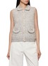 CRUSH COLLECTION Collared Tweed Vest