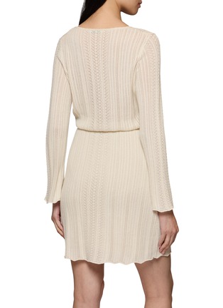 Back View - Click To Enlarge - CRUSH COLLECTION - Pointelle Long Sleeve Dress