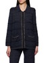 CRUSH COLLECTION Shimmer Pointelle Collared Cardigan