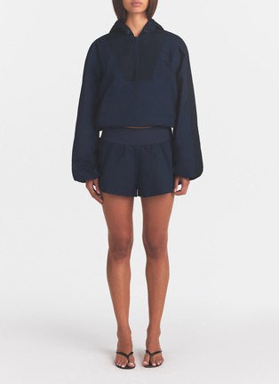 Back View - Click To Enlarge - SKIMS - Woven Cotton Half Zip Pullover Jacket