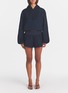 Back View - Click To Enlarge - SKIMS - Woven Cotton Half Zip Pullover Jacket