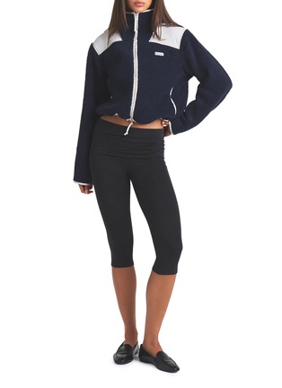 Back View - Click To Enlarge - SKIMS - Teddy Boxy Zip Up Jacket