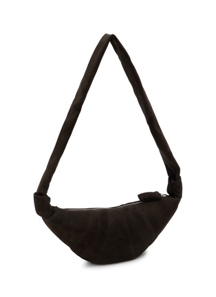Detail View - Click To Enlarge - LEMAIRE - Small Croissant Nubuck Leather Bag