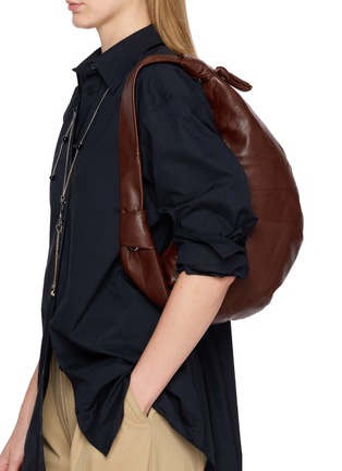 Figure View - Click To Enlarge - LEMAIRE - Fortune Croissant Leather Bag