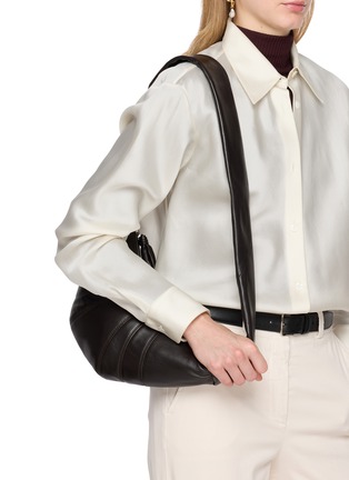 Figure View - Click To Enlarge - LEMAIRE - Small Croissant Leather Bag
