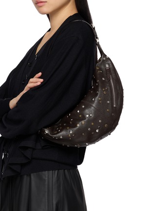 Front View - Click To Enlarge - LEMAIRE - Mini Quiver Clip Studded Leather Bag