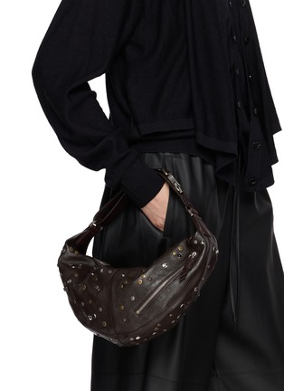 Figure View - Click To Enlarge - LEMAIRE - Mini Quiver Clip Studded Leather Bag