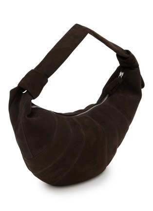 Detail View - Click To Enlarge - LEMAIRE - Fortune Croissant Alpaca Nubuck Leather Bag