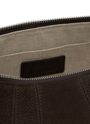 Detail View - Click To Enlarge - LEMAIRE - Medium Croissant Alpaca Nubuck Leather Shoulder Bag