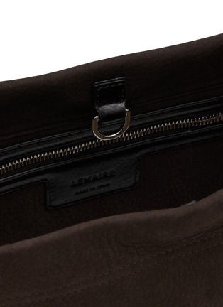Detail View - Click To Enlarge - LEMAIRE - Small Belted Alpaca Nubuck Leather Tote Bag