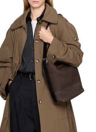 Figure View - Click To Enlarge - LEMAIRE - Small Belted Alpaca Nubuck Leather Tote Bag