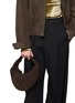 Figure View - Click To Enlarge - LEMAIRE - Mini Fortune Croissant Alpaca Nubuck Leather Shoulder Bag