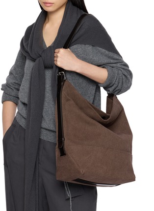 Figure View - Click To Enlarge - LEMAIRE - Belted Cotton Canvas Tote Bag