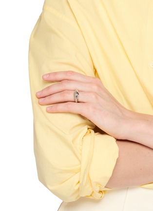 Front View - Click To Enlarge - LEMAIRE - Fluid Sculpt Rhodium Silver Ring