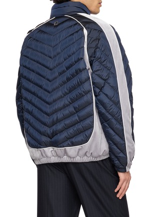 Back View - Click To Enlarge - WOOYOUNGMI - Chevron Quilted Two Tone Nylon Down Puffer Jacket