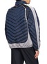Back View - Click To Enlarge - WOOYOUNGMI - Chevron Quilted Two Tone Nylon Down Puffer Jacket