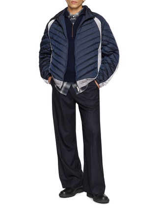 Figure View - Click To Enlarge - WOOYOUNGMI - Chevron Quilted Two Tone Nylon Down Puffer Jacket