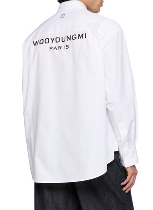 Back View - Click To Enlarge - WOOYOUNGMI - Back Logo Cotton Pocket Shirt
