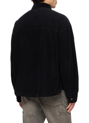 Back View - Click To Enlarge - WOOYOUNGMI - Logo Patch Flap Pocket Cord Shirt