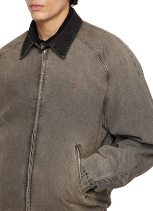 - WOOYOUNGMI - Logo Embroidered Medium Wash Denim Jacket