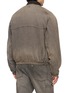 Back View - Click To Enlarge - WOOYOUNGMI - Logo Embroidered Medium Wash Denim Jacket
