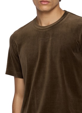  - WOOYOUNGMI - Cropped Velour T-Shirt