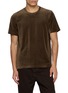 WOOYOUNGMI Cropped Velour T-Shirt