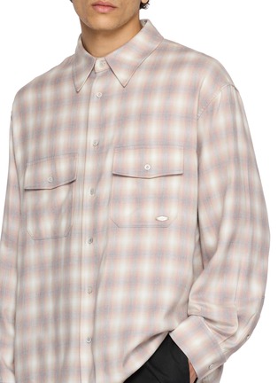  - WOOYOUNGMI - Long Sleeve Shadow Chequered Double Pocket Shirt
