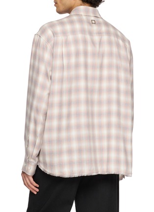 Back View - Click To Enlarge - WOOYOUNGMI - Long Sleeve Shadow Chequered Double Pocket Shirt