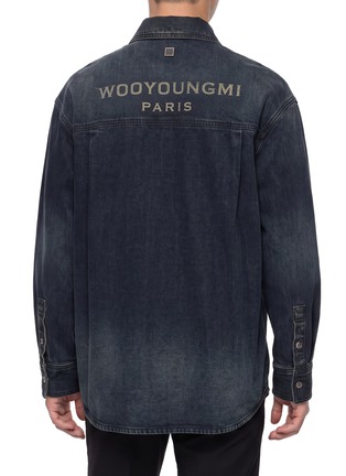 Back View - Click To Enlarge - WOOYOUNGMI - Back Logo Denim Overshirt