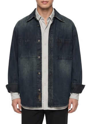 Figure View - Click To Enlarge - WOOYOUNGMI - Back Logo Denim Overshirt