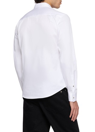 Back View - Click To Enlarge - WOOYOUNGMI - Logo Pin Cotton Poplin Shirt