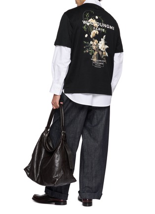 Figure View - Click To Enlarge - WOOYOUNGMI - Floral Printed Back Logo Cotton T-shirt