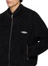  - WOOYOUNGMI - Leather Patch Zip Up Sweatshirt