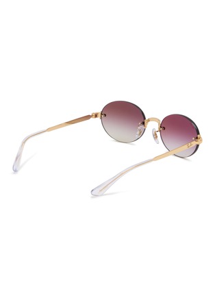 Figure View - Click To Enlarge - RAY-BAN - Metal Oval Sunglasses