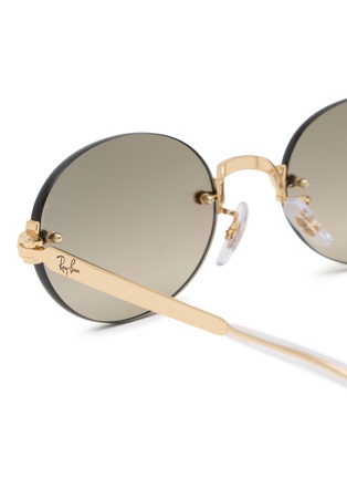 Detail View - Click To Enlarge - RAY-BAN - Metal Oval Sunglasses