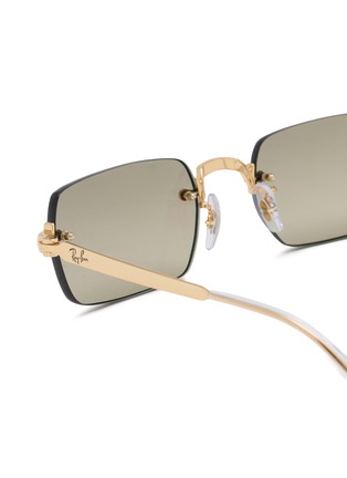 Detail View - Click To Enlarge - RAY-BAN - Metal Rectangle Sunglasses