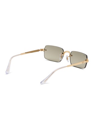 Figure View - Click To Enlarge - RAY-BAN - Metal Rectangle Sunglasses
