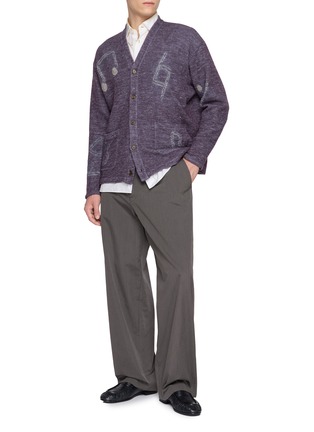 Figure View - Click To Enlarge - SUZUSAN - Musical Note Knit Cardigan