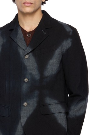  - SUZUSAN - Checked Tie Dyed Single Breasted Wool Blazer