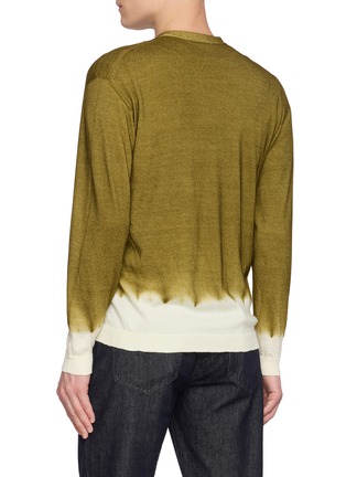 Back View - Click To Enlarge - SUZUSAN - Dip Dye Wool Knit Cardigan