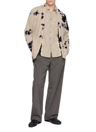 Figure View - Click To Enlarge - SUZUSAN - Splatter Dye Seamless Cashmere Cape Coat