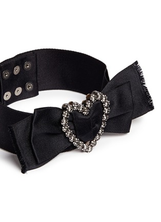 Detail View - Click To Enlarge - LANVIN - 'Courtney' heart charm silk ribbon necklace