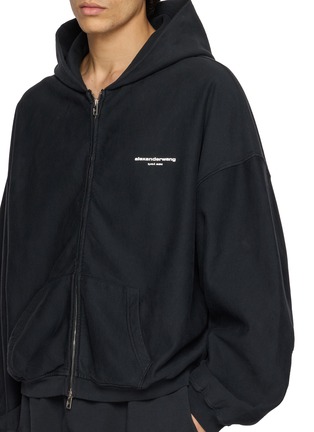  - ALEXANDERWANG - Logo Zip Up Terry Hoodie