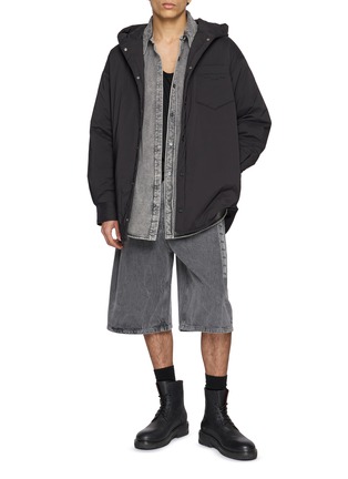 Figure View - Click To Enlarge - ALEXANDERWANG - Padded Logo Pocket Shirt Jacket