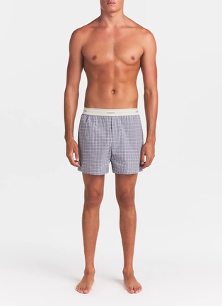 Figure View - Click To Enlarge - SKIMS - Cotton Poplin Logo Band Boxer