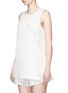 Front View - Click To Enlarge - 3.1 PHILLIP LIM - Ruffle silk panel sleeveless jersey top